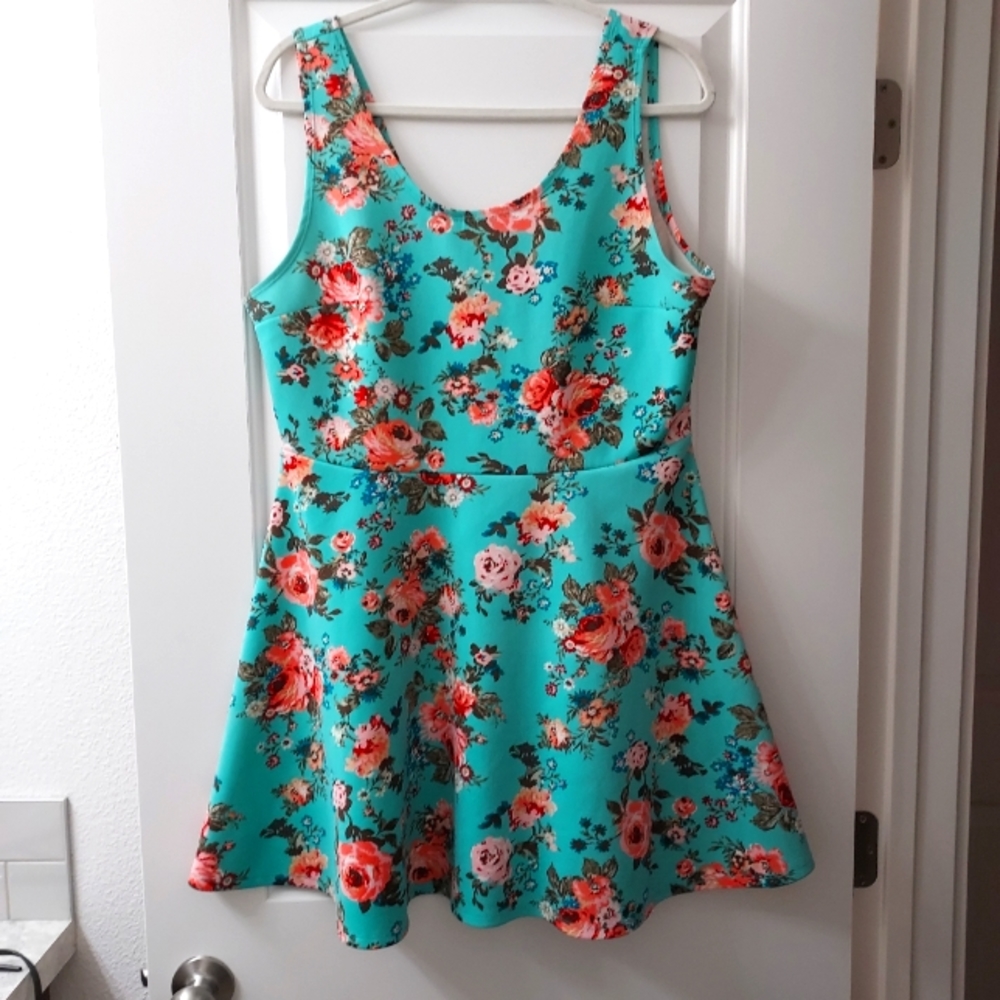 No Boundaries Mint Floral Dress